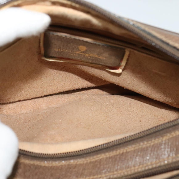 GUCCI GG Supreme Web Sherry Line Shoulder Bag PVC Beige 66 02 049 Auth BA2105