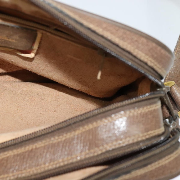 GUCCI GG Supreme Web Sherry Line Shoulder Bag PVC Beige 66 02 049 Auth BA2105