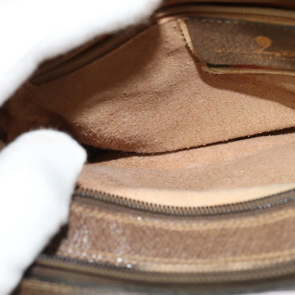 GUCCI GG Supreme Web Sherry Line Shoulder Bag PVC Beige 66 02 049 Auth BA2105