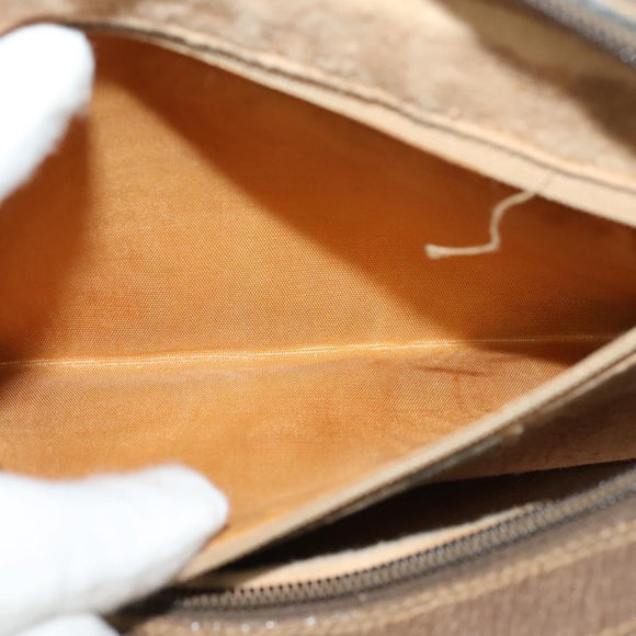 GUCCI GG Supreme Web Sherry Line Shoulder Bag PVC Beige 66 02 049 Auth BA2105