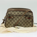 GUCCI GG Supreme Web Sherry Line Shoulder Bag PVC Beige 66 02 049 Auth BA2105-12