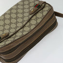GUCCI GG Supreme Web Sherry Line Shoulder Bag PVC Beige 66 02 049 Auth BA2105-6