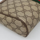 GUCCI GG Supreme Web Sherry Line Clutch Bag PVC Beige Red 89 01 012 Auth BA2108-16