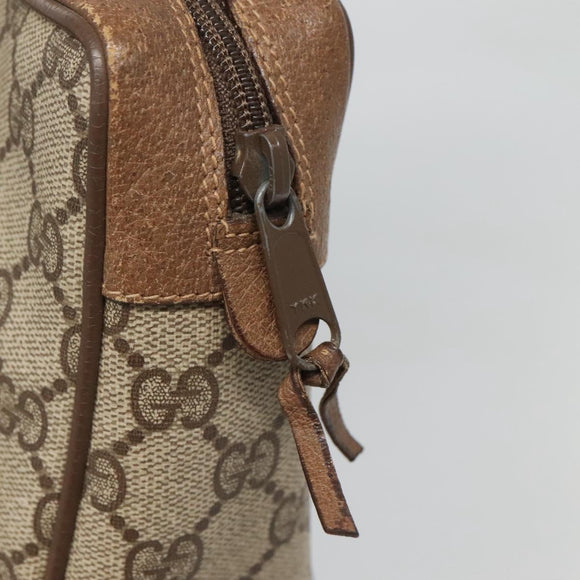 GUCCI GG Supreme Web Sherry Line Clutch Bag PVC Beige Red 89 01 012 Auth BA2108