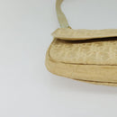 Christian Dior Trotter Canvas Shoulder Bag Beige Gold Auth BA2109-14