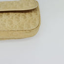 Christian Dior Trotter Canvas Shoulder Bag Beige Gold Auth BA2109-15
