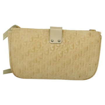Christian Dior Trotter Canvas Shoulder Bag Beige Gold Auth BA2109 - 0
