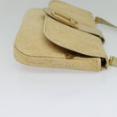 Christian Dior Trotter Canvas Shoulder Bag Beige Gold Auth BA2109-4