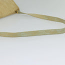 Christian Dior Trotter Canvas Shoulder Bag Beige Gold Auth BA2109-7