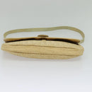 Christian Dior Trotter Canvas Shoulder Bag Beige Gold Auth BA2109-5