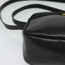Salvatore Ferragamo Shoulder Bag Leather Black Gold Auth BA2112-9