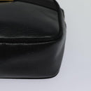Salvatore Ferragamo Shoulder Bag Leather Black Gold Auth BA2112-14