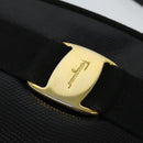 Salvatore Ferragamo Shoulder Bag Leather Black Gold Auth BA2112-10