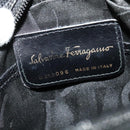 Salvatore Ferragamo Shoulder Bag Leather Black Gold Auth BA2112-12