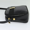 Salvatore Ferragamo Shoulder Bag Leather Black Gold Auth BA2112-3