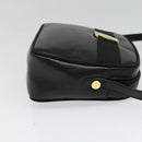 Salvatore Ferragamo Shoulder Bag Leather Black Gold Auth BA2112-4