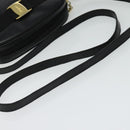 Salvatore Ferragamo Shoulder Bag Leather Black Gold Auth BA2112-7