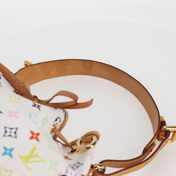 LOUIS VUITTON Monogram Multicolor Petit Noe Bag White M42229 LV Auth BA2116V