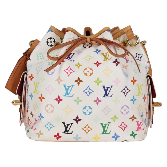 LOUIS VUITTON Monogram Multicolor Petit Noe Bag White M42229 LV Auth BA2116V
