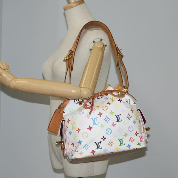 LOUIS VUITTON Monogram Multicolor Petit Noe Bag White M42229 LV Auth BA2116V