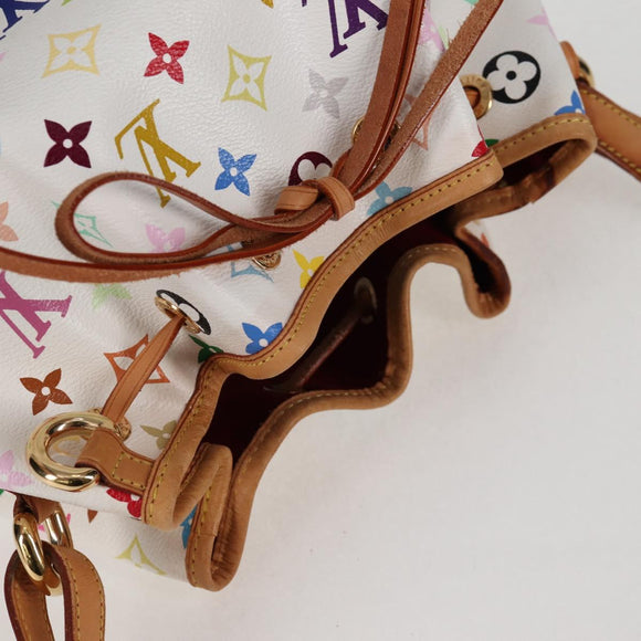 LOUIS VUITTON Monogram Multicolor Petit Noe Bag White M42229 LV Auth BA2116V