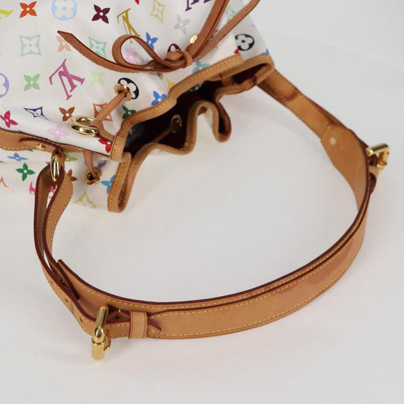 LOUIS VUITTON Monogram Multicolor Petit Noe Bag White M42229 LV Auth BA2116V