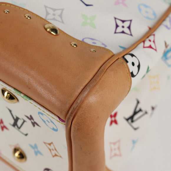 LOUIS VUITTON Monogram Multicolor Beverly GM Hand Bag White M40201 Auth BA2117V
