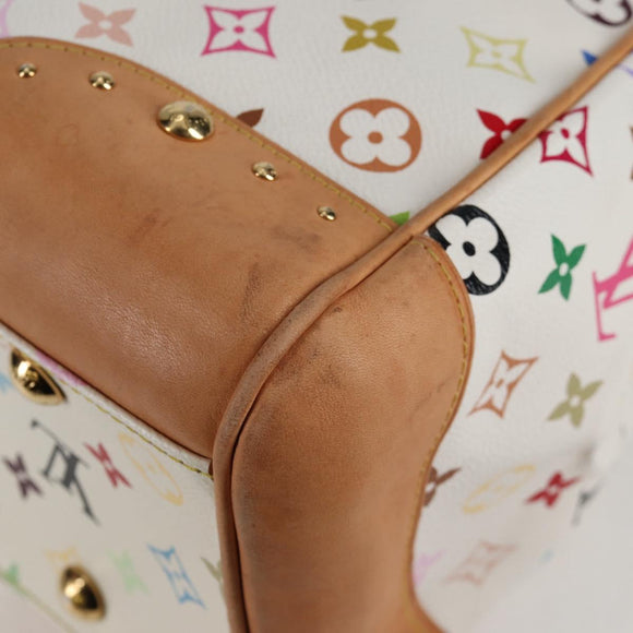 LOUIS VUITTON Monogram Multicolor Beverly GM Hand Bag White M40201 Auth BA2117V