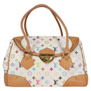LOUIS VUITTON Monogram Multicolor Beverly GM Hand Bag White M40201 Auth BA2117V-13