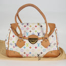 LOUIS VUITTON Monogram Multicolor Beverly GM Hand Bag White M40201 Auth BA2117V-12