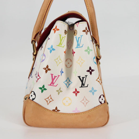 LOUIS VUITTON Monogram Multicolor Beverly GM Hand Bag White M40201 Auth BA2117V