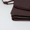 Christian Dior Shoulder Bag Leather Bordeaux Gold Auth BA2119-9