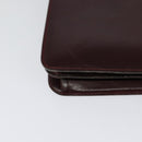 Christian Dior Shoulder Bag Leather Bordeaux Gold Auth BA2119-15