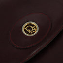 Christian Dior Shoulder Bag Leather Bordeaux Gold Auth BA2119-17