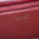 Christian Dior Shoulder Bag Leather Bordeaux Gold Auth BA2119-18
