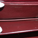 Christian Dior Shoulder Bag Leather Bordeaux Gold Auth BA2119-11