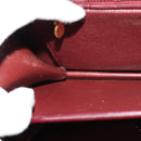 Christian Dior Shoulder Bag Leather Bordeaux Gold Auth BA2119-20