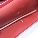 Christian Dior Shoulder Bag Leather Bordeaux Gold Auth BA2119-21