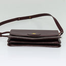 Christian Dior Shoulder Bag Leather Bordeaux Gold Auth BA2119-5