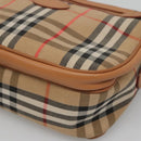 Burberrys Nova Check Shoulder Bag Canvas Beige Gold Auth BA2131-9