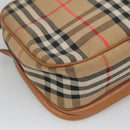 Burberrys Nova Check Shoulder Bag Canvas Beige Gold Auth BA2131-16