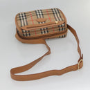 Burberrys Nova Check Shoulder Bag Canvas Beige Gold Auth BA2131-7