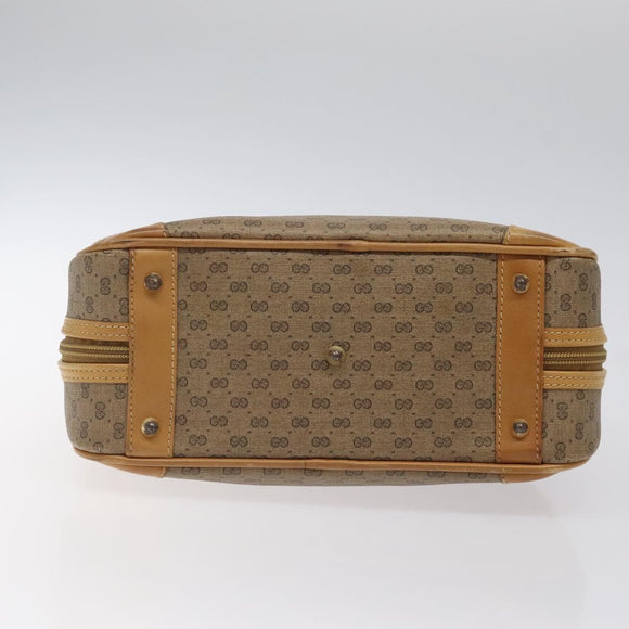 GUCCI Micro GG Supreme Hand Bag PVC Beige Gold 000 39 0030 Auth BA2146