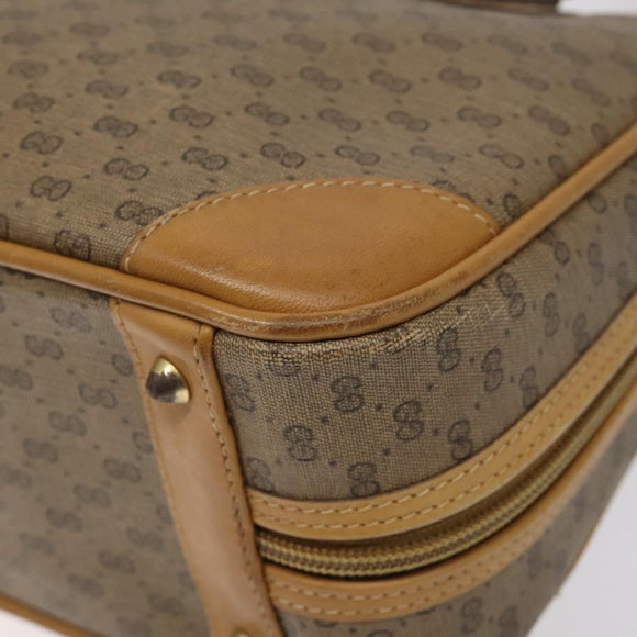 GUCCI Micro GG Supreme Hand Bag PVC Beige Gold 000 39 0030 Auth BA2146