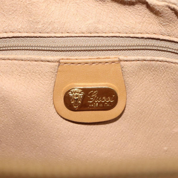 GUCCI Micro GG Supreme Hand Bag PVC Beige Gold 000 39 0030 Auth BA2146