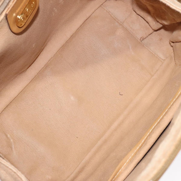 GUCCI Micro GG Supreme Hand Bag PVC Beige Gold 000 39 0030 Auth BA2146