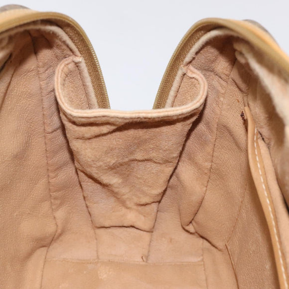 GUCCI Micro GG Supreme Hand Bag PVC Beige Gold 000 39 0030 Auth BA2146