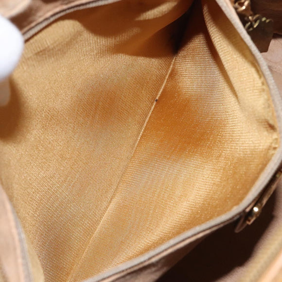 GUCCI Micro GG Supreme Hand Bag PVC Beige Gold 000 39 0030 Auth BA2146