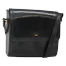 BALLY Shoulder Bag Leather Black Gold Auth BA2151-1