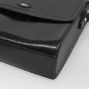 BALLY Shoulder Bag Leather Black Gold Auth BA2151-9